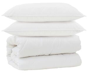 Duvet z poduszkami z poduszką 3 pcs Biały Mikrofibra