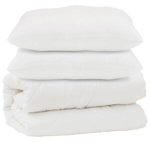 Kołdra z poduszką 3 pcs Biały Mikrofibra