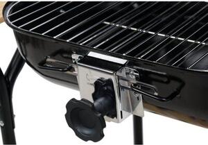 Grill ogrodowy węglowy LUND 99905 Zamykany, na kółkach, półki boczne, regulacja wysokości rusztu