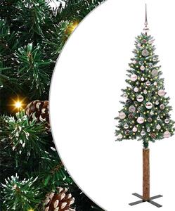 Szczupła Choinka Zielony 150 cm PVC i lite drewno sosnowe