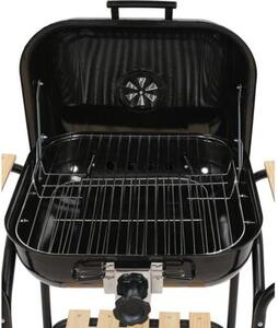 Grill ogrodowy węglowy LUND 99905 Zamykany, na kółkach, półki boczne, regulacja wysokości rusztu