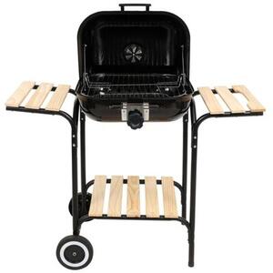 Grill ogrodowy węglowy LUND 99905 Zamykany, na kółkach, półki boczne, regulacja wysokości rusztu