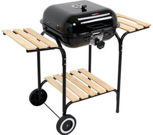 Grill ogrodowy węglowy LUND 99905 Zamykany, na kółkach, półki boczne, regulacja wysokości rusztu