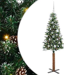 Szczupła Choinka Zielony 150 cm PVC i lite drewno sosnowe