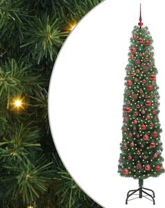 Sztuczna choinka z podstawą Zielony 180 cm PVC, stal i plastik