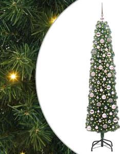 Sztuczna choinka z podstawą Zielony 180 cm PVC, stal i plastik