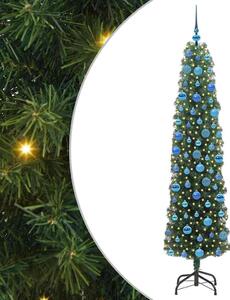Sztuczna choinka z podstawą Zielony 180 cm PVC, stal i plastik