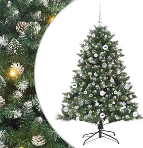 Sztuczna choinka z podstawą Zielony 150 cm PVC, plastik i stal