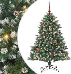 Sztuczna choinka z podstawą Zielony 150 cm PVC, plastik i stal