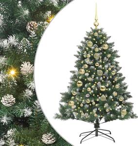 Sztuczna choinka z podstawą Zielony 150 cm PVC, plastik i stal