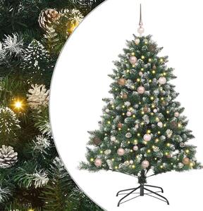 Sztuczna choinka z podstawą Zielony 150 cm PVC, plastik i stal