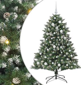 Sztuczna choinka z podstawą Zielony 150 cm PVC, plastik i stal