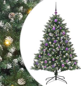 Sztuczna choinka z podstawą Zielony 150 cm PVC, plastik i stal
