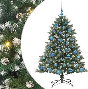 Sztuczna choinka z podstawą Zielony 150 cm PVC, plastik i stal