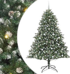 Sztuczna choinka z podstawą Zielony 210 cm PVC, plastik i stal
