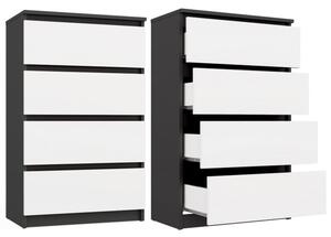 Komoda Malwa M4 Antracyt/BiaÅy 40x70x97 cm 1szt