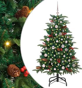 Sztuczna choinka z podstawą Zielony 150 cm PVC, Metal i Plastik