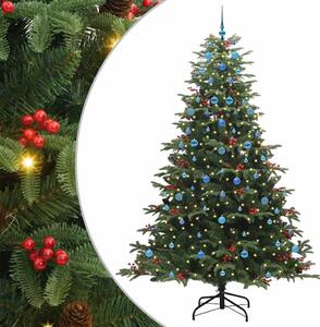 Sztuczna choinka z podstawą Zielony 240 cm PVC, Metal i Plastik