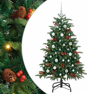 Sztuczna choinka z podstawą Zielony 150 cm PVC, Metal i Plastik