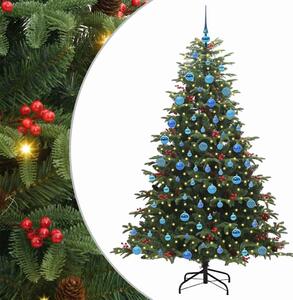 Sztuczna choinka z podstawą Zielony 180 cm PVC, Metal i Plastik