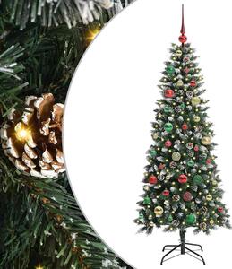 Sztuczna choinka z podstawą Zielony 150 cm PVC, plastik i stal