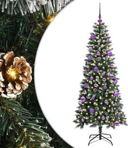 Sztuczna choinka z podstawą Zielony 150 cm PVC, plastik i stal