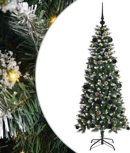 Sztuczna choinka z podstawą Zielony 150 cm PVC, plastik i stal