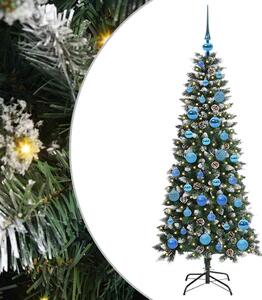 Sztuczna choinka z podstawą Zielony 150 cm PVC, plastik i stal