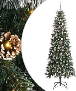 Sztuczna choinka z podstawą Zielony 240 cm PVC, plastik i stal
