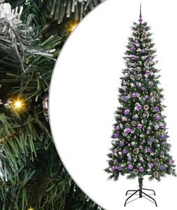 Sztuczna choinka z podstawą Zielony 240 cm PVC, plastik i stal