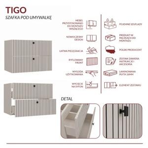 Szafka łazienkowa TIGO 80/2S kaszmir 45,5x80x57 1 szt