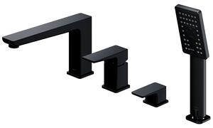Bateria wannowa natynkowa OMNIRES Parma PM7432BL 4-otworowa Czarny mat