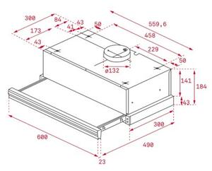 Okap TEKA CNL 6415 Plus Srebrny 385m3/h 64dB klasa A