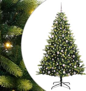 Sztuczna Choinka Składana na Święta 300 LED Zielony 240 cm