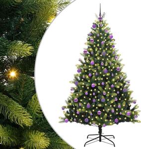 Sztuczna Choinka Składana na Święta 300 LED Zielony 210 cm