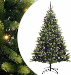 Sztuczna Choinka Składana na Święta 300 LED Zielony 180 cm