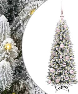 Sztuczna choinka Biały 120 cm PVC, Plastik, Stal i PE