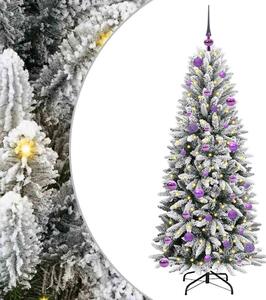Sztuczna choinka Biały 150 cm PVC, Plastik, Stal i PE