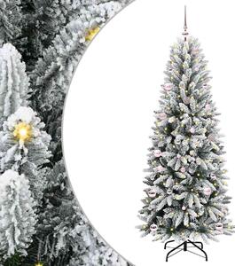 Sztuczna choinka Biały 150 cm PVC, Plastik, Stal i PE