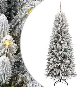 Sztuczna choinka Biały 210 cm PVC, Plastik, Stal i PE