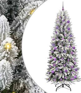 Sztuczna choinka Biały 210 cm PVC, Plastik, Stal i PE