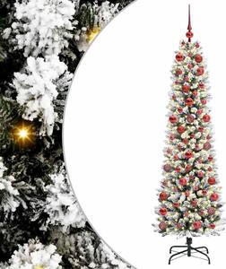 Sztuczna choinka z podstawą Biały 180 cm PVC, Metal i Plastik