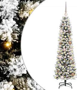 Sztuczna choinka z podstawą Biały 150 cm PVC, Metal i Plastik