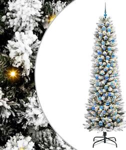 Sztuczna choinka z podstawą Biały 240 cm PVC, Metal i Plastik