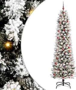 Sztuczna choinka z podstawą Biały 240 cm PVC, Metal i Plastik