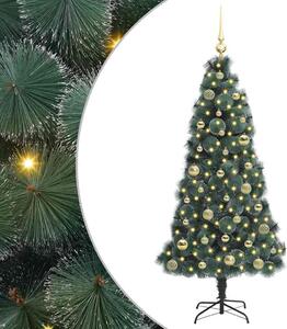 Sztuczna Choinka z Oświetleniem LED z Zestawem Bombek 150 cm