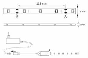 Taśma LED WiFi 2m 3000K + 6000K + RGB IP65 Tuya 313898 Polux