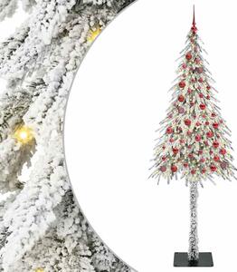 Choinka z 300 diodami LED z podstawą Biały 210 cm PE i stal