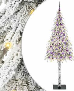 Choinka z 300 diodami LED z podstawą Biały 210 cm PE i stal