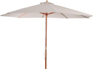 Parasol Florida, parasol ogrodowy, Ø 3,5m poliester/drewno 7kg ~ kremowy